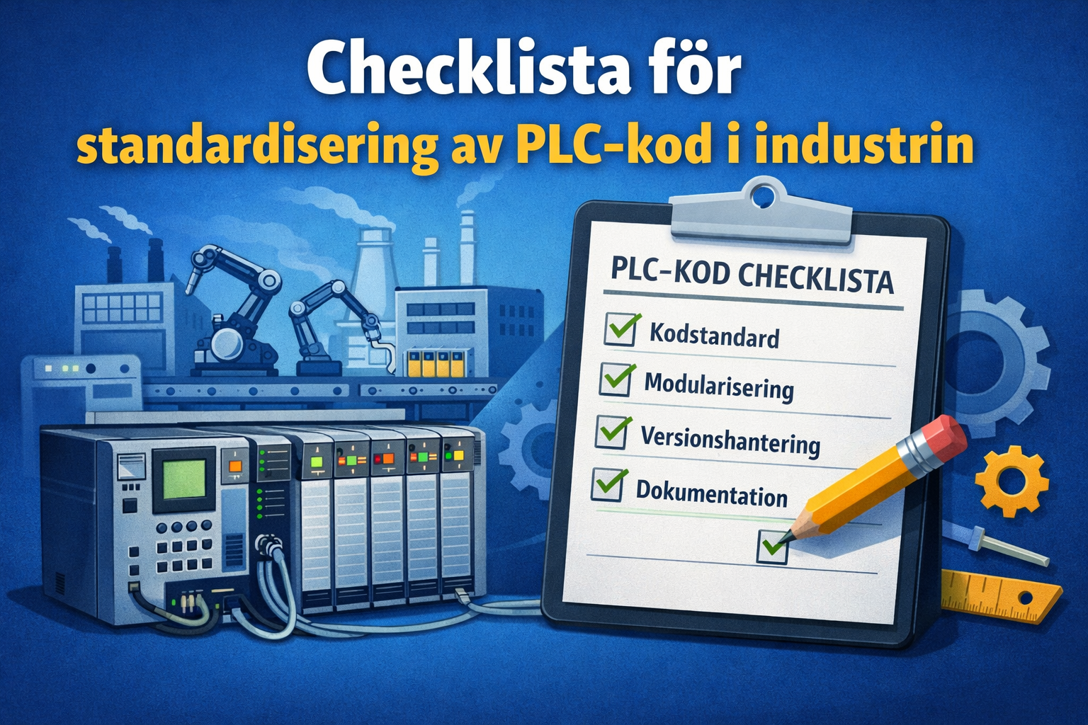 Checklista för standardisering av PLC-kod